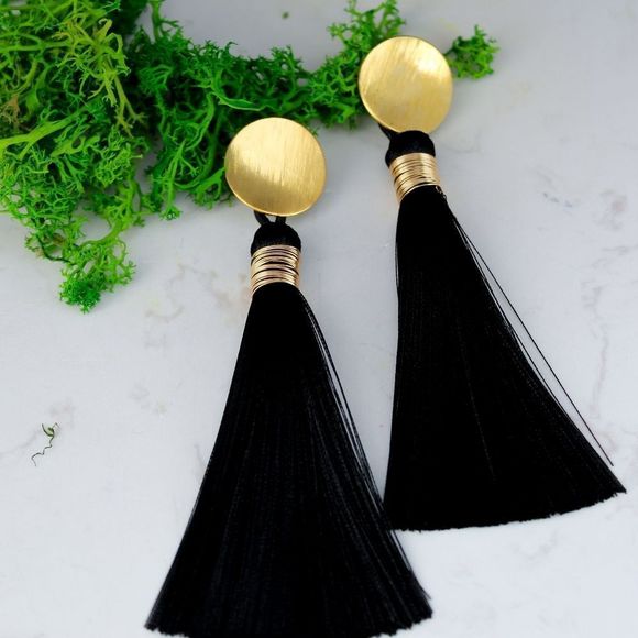 Handmade new earrings gold tone - Picture 1 of 3